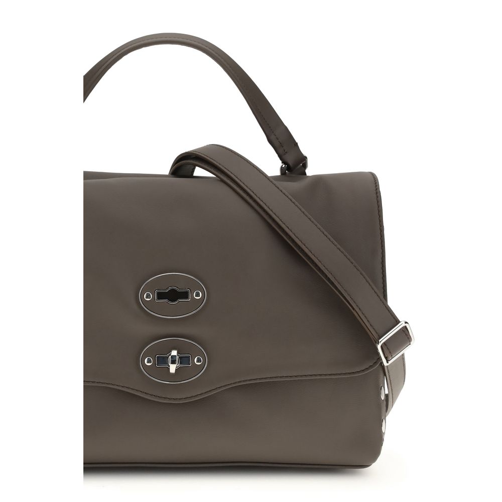 Zanellato Brown Calf Leather Bos Taurus Shoulder Bag