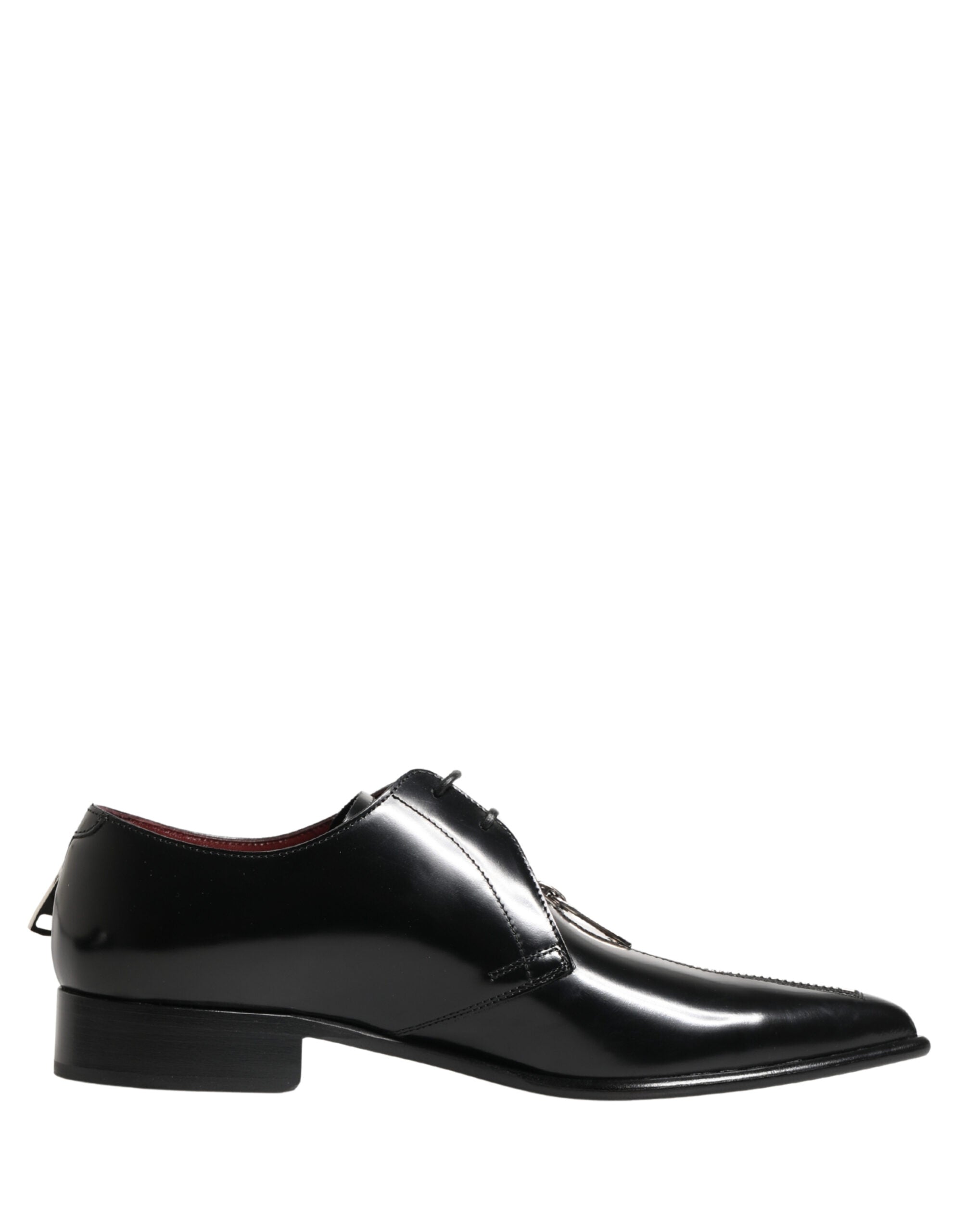 Dolce & Gabbana Men Black Lace-Up Leather Zip Dress Derby Shoes