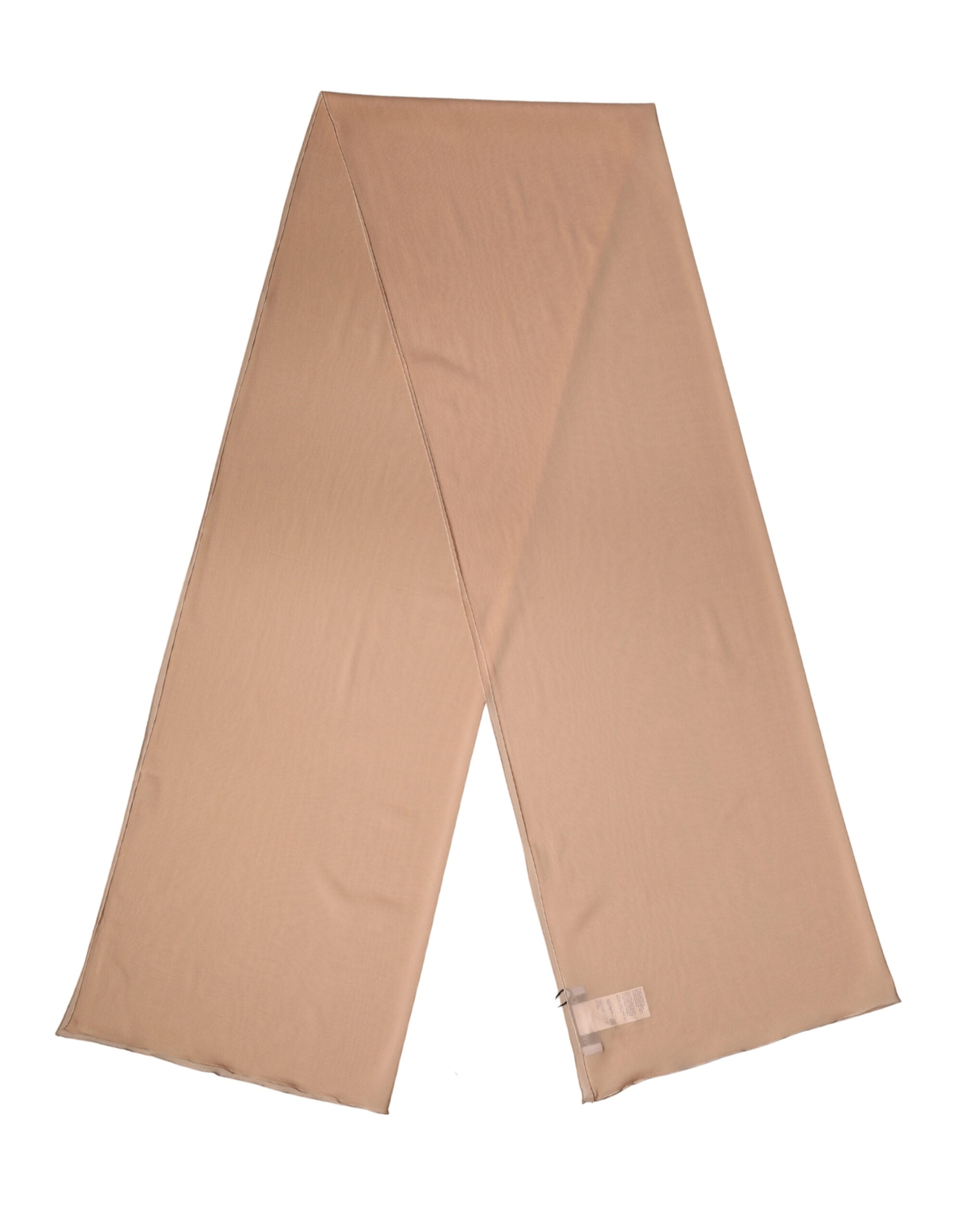 Dolce & Gabbana Beige Silk Neck Wrap Shawl Women Stole 200cm x 64cm Scarf