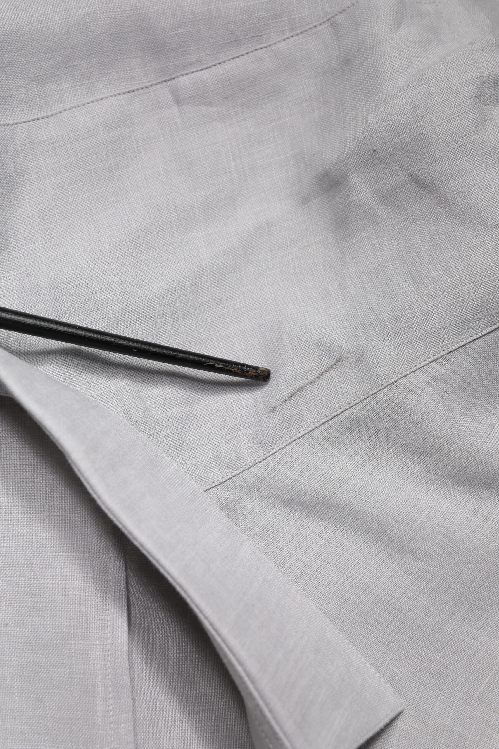 Dolce & Gabbana Gray GOLD Linen Long Sleeves Dress Men Shirt