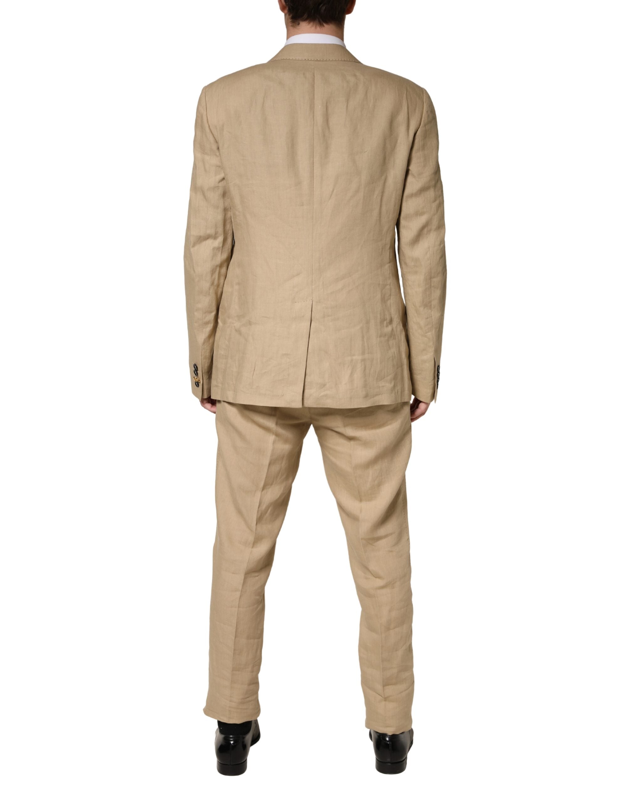 Dolce & Gabbana Beige TAORMINA Single Breasted Formal 2 Piece Suit