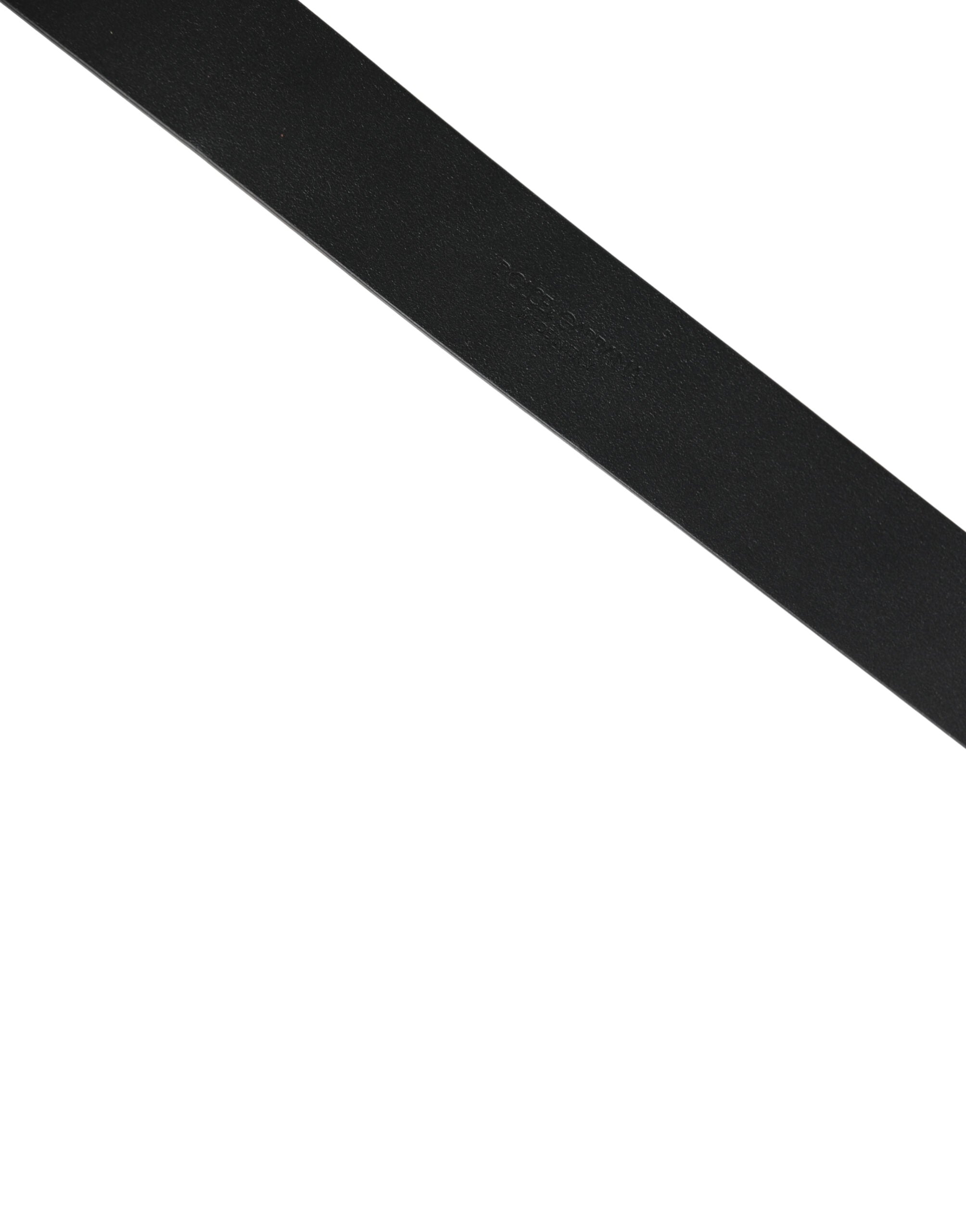 Dolce & Gabbana Black Calf Leather Gold Metal Buckle Belt