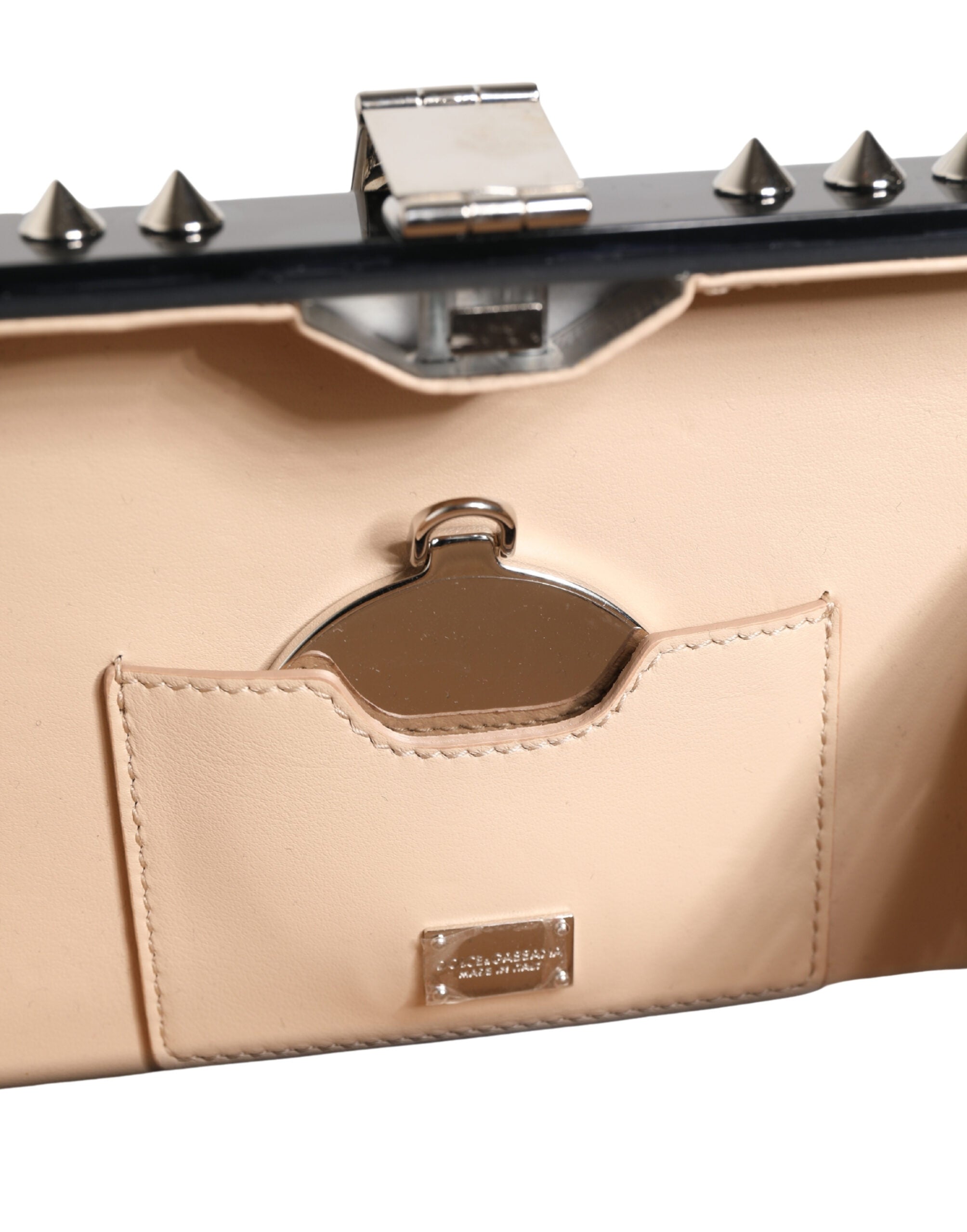 Dolce & Gabbana Black Acrylic Plexiglass Studded DOLCE BOX Clutch Bag