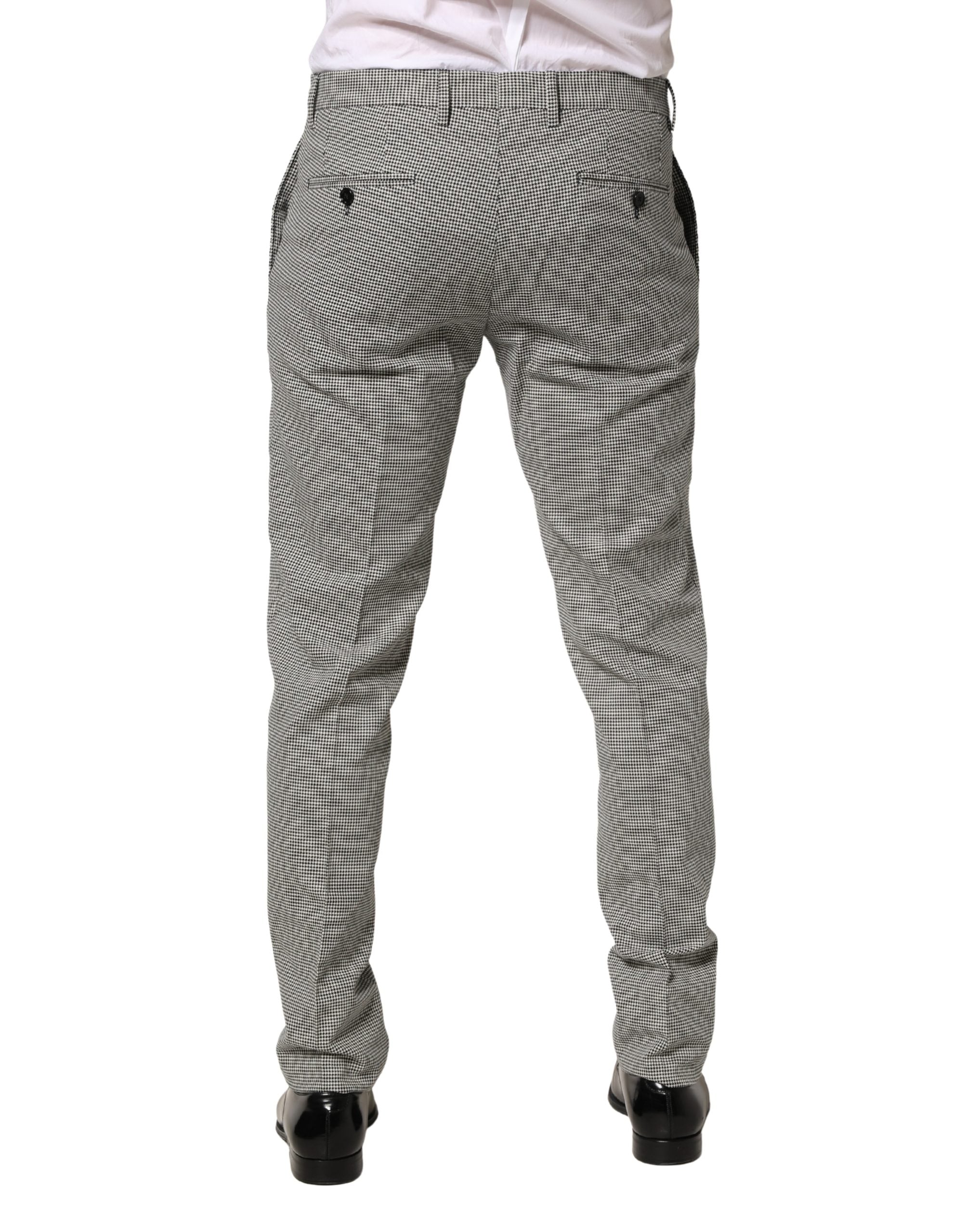 Dolce & Gabbana Gray Cotton Skinny Dress Formal Trouser Pants