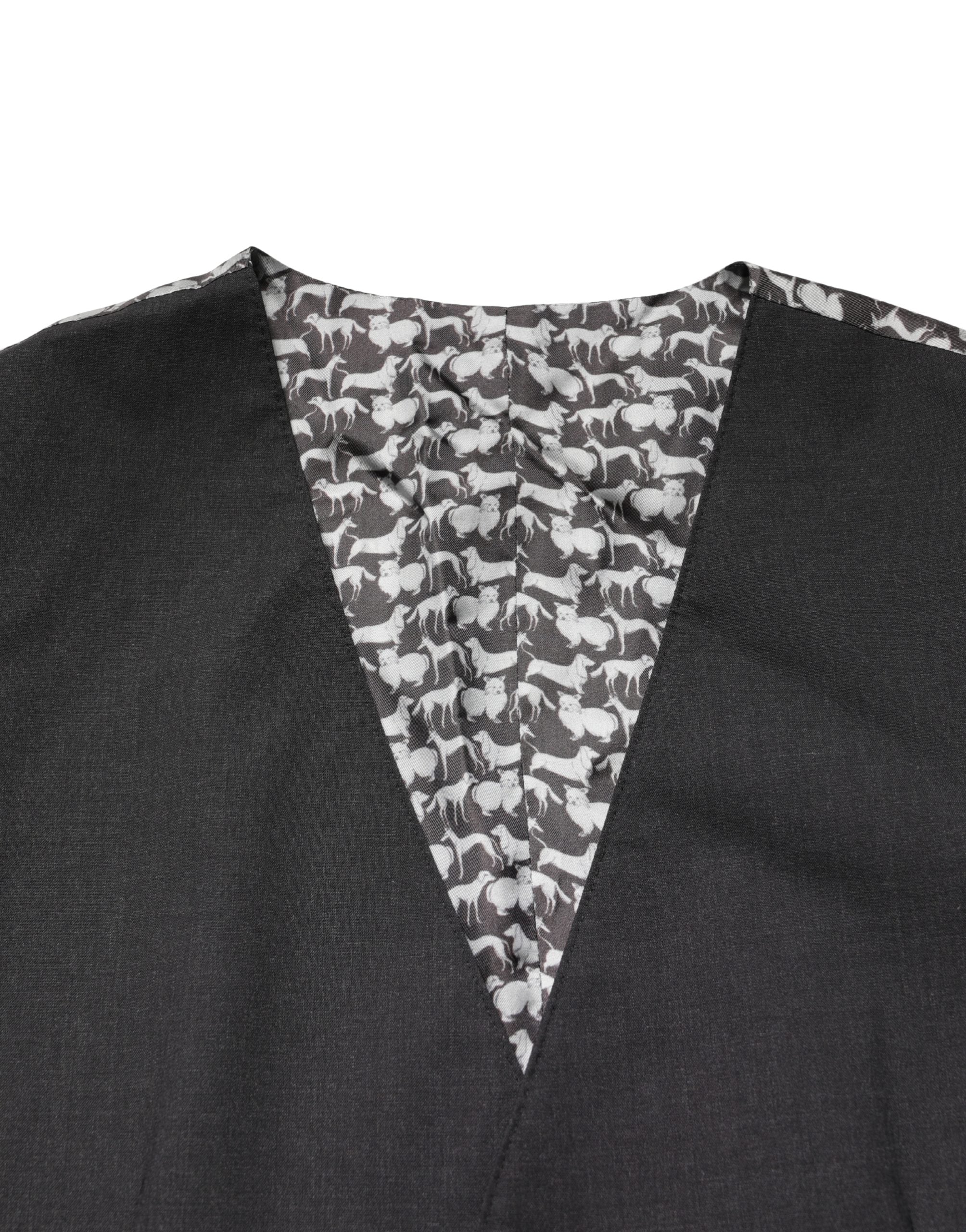 Dolce & Gabbana Black Wool Dress Men Formal Waistcoat Vest