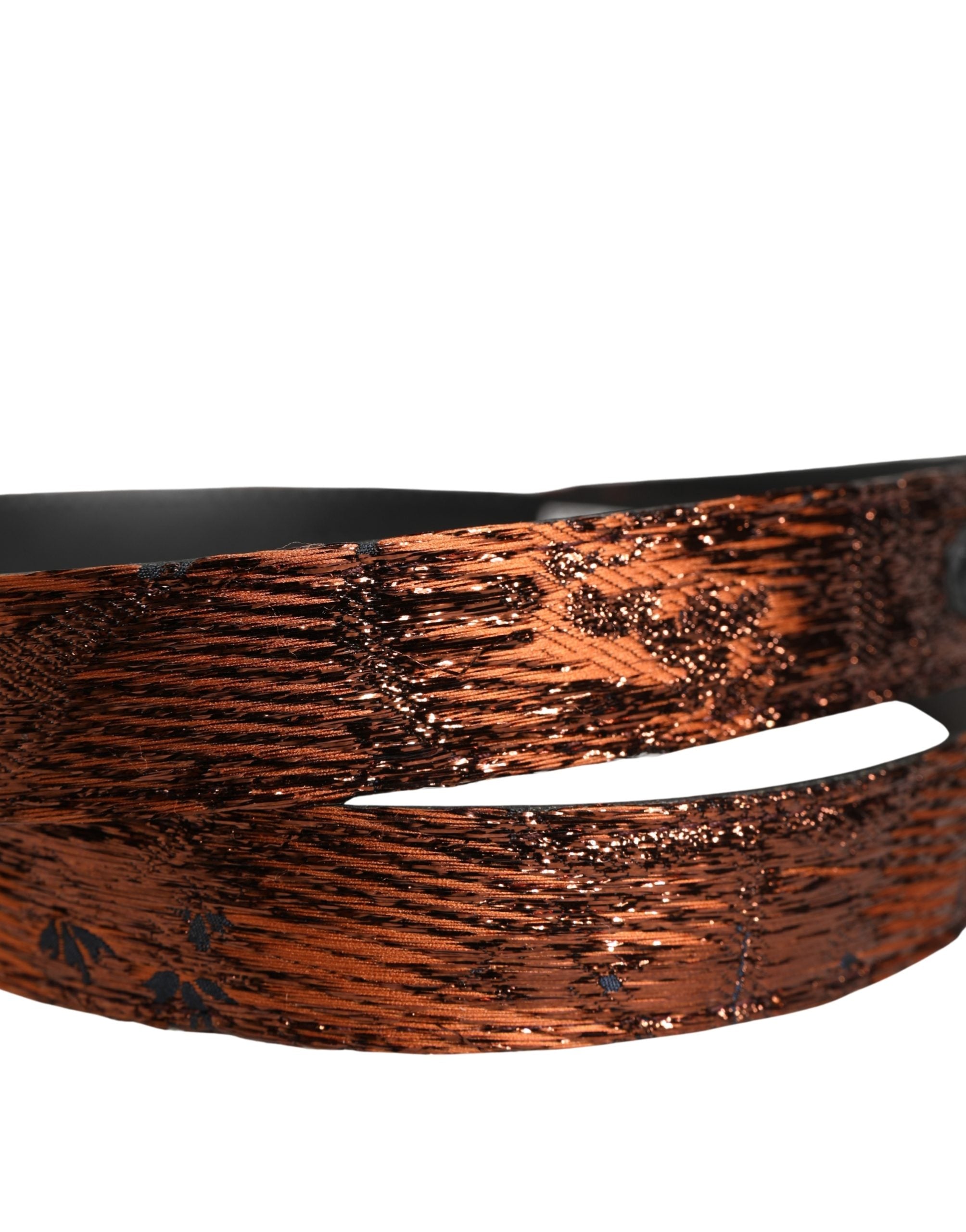 Dolce & Gabbana Men Brown Classic Polyester Metal Buckle Belt