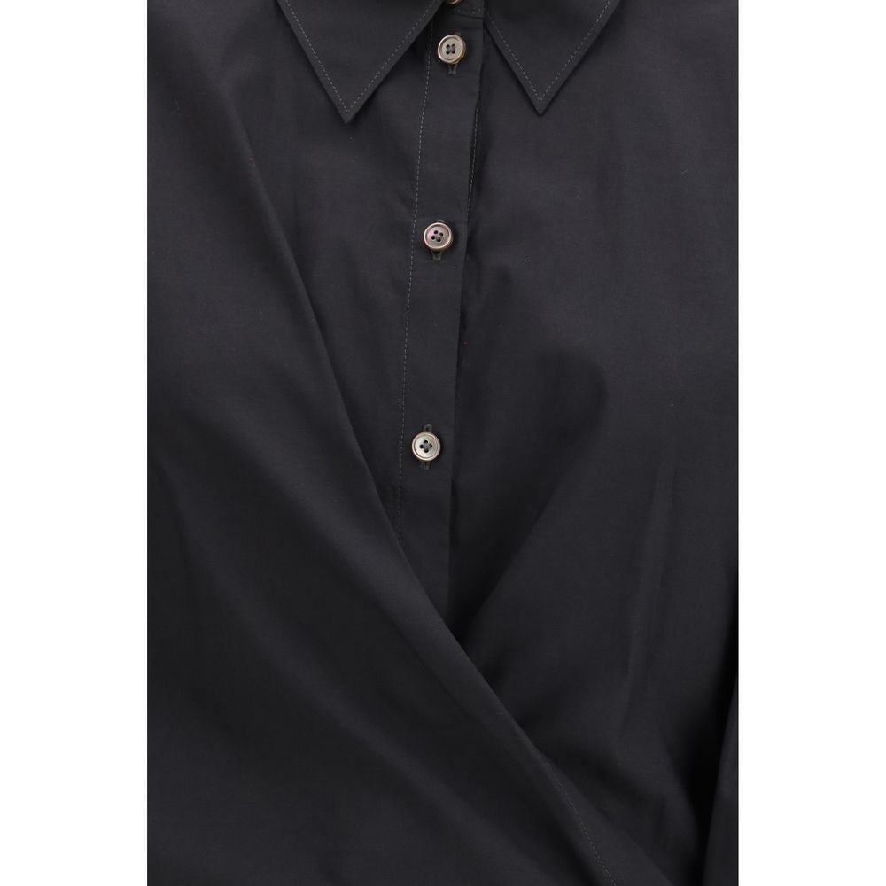 Lemaire Black Cotton Dress Shirt