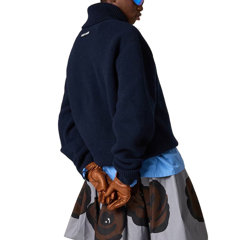 Miu Miu Blue Cashmere Turtleneck