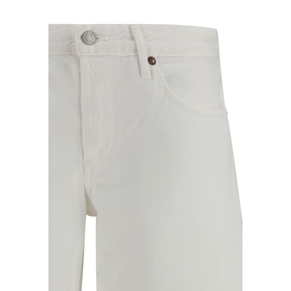 Agolde White Cotton Jeans Denim