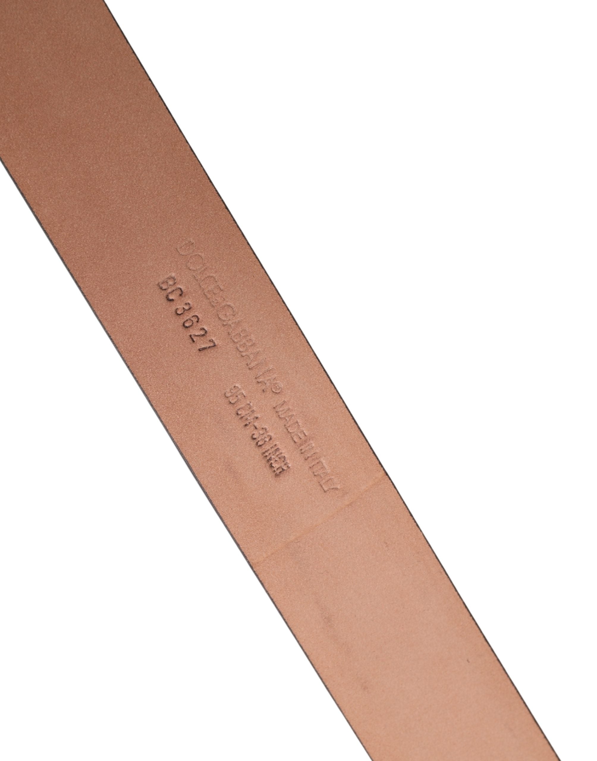 Dolce & Gabbana Black Double Strap Leather Silver Buckle Belt