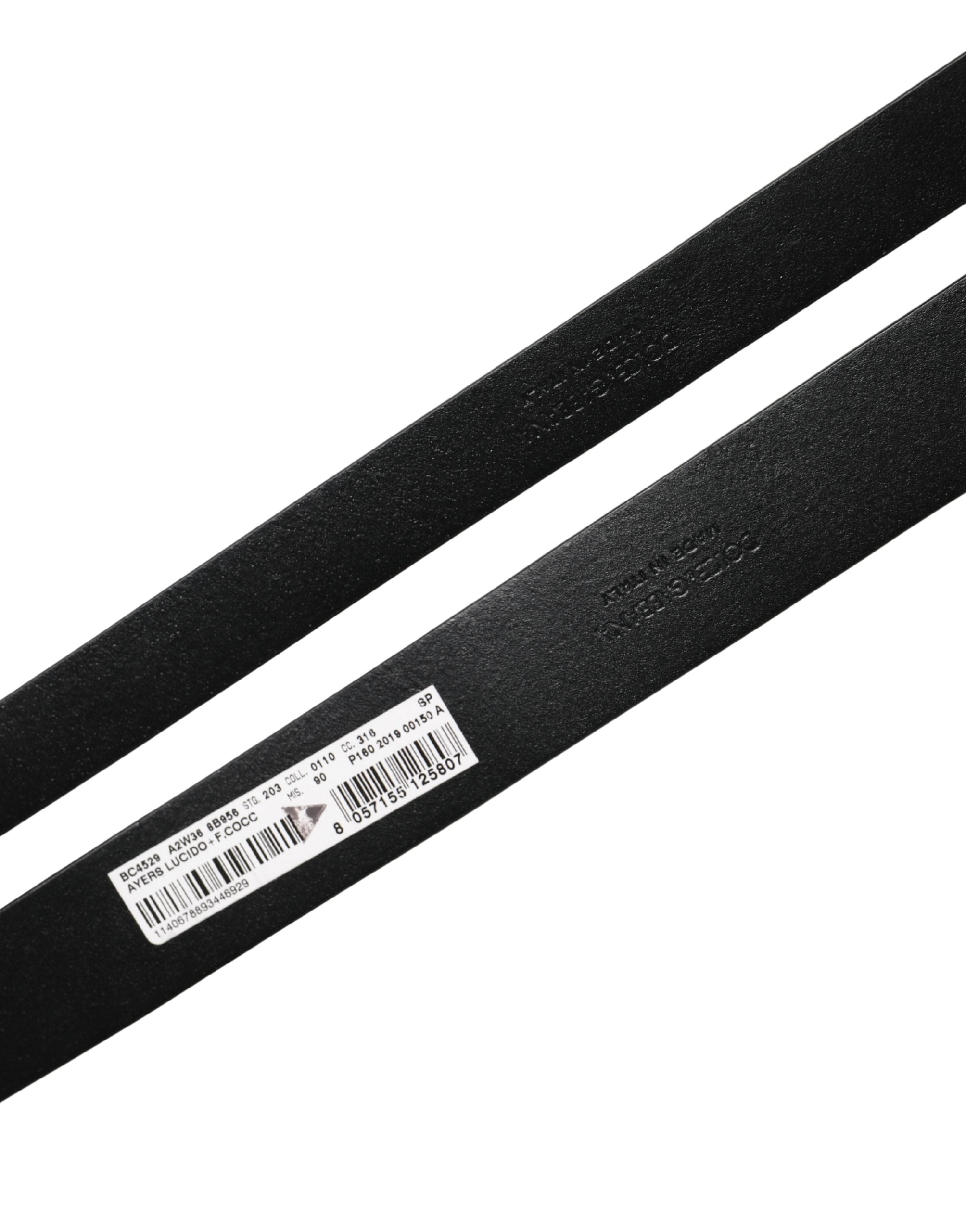 Dolce & Gabbana Men Black Exotic Leather Double Strap Belt
