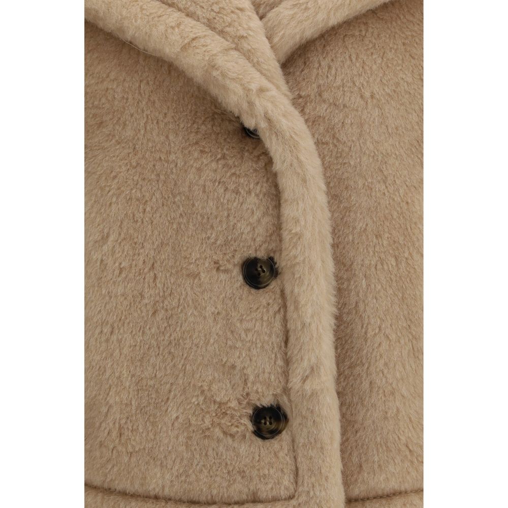 Max Mara Beige Alpaca Vicugna Pacos Coat