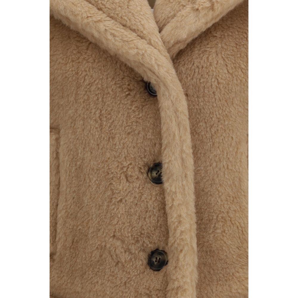 Max Mara Beige Alpaca Vicugna Pacos Coat