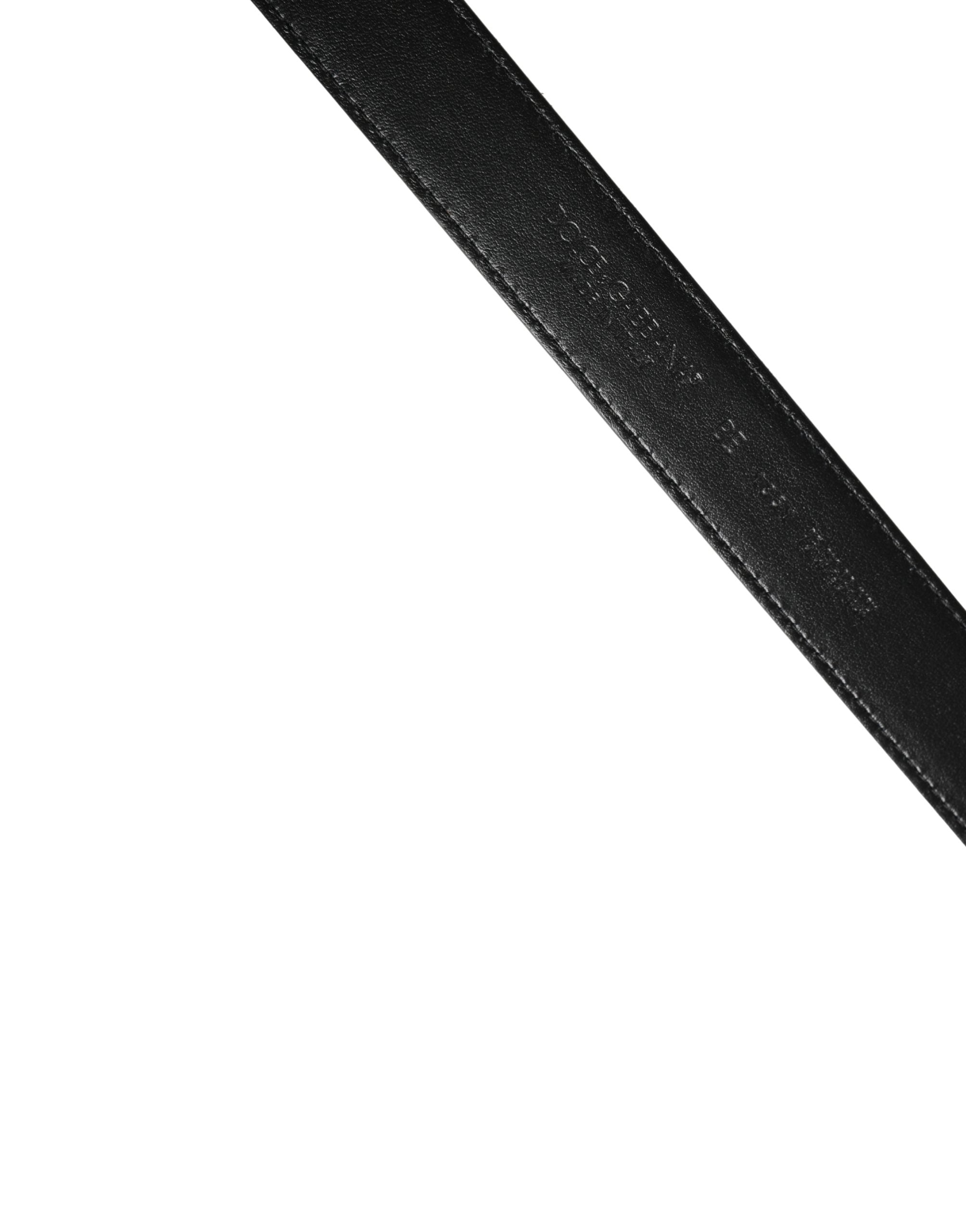 Dolce & Gabbana Brown Calf Fur Leopard Metal Buckle Belt