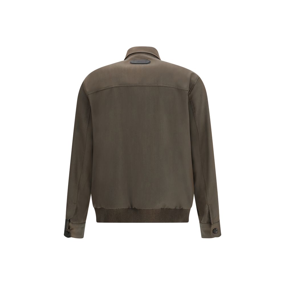 Brioni Bicolor Wool Coat