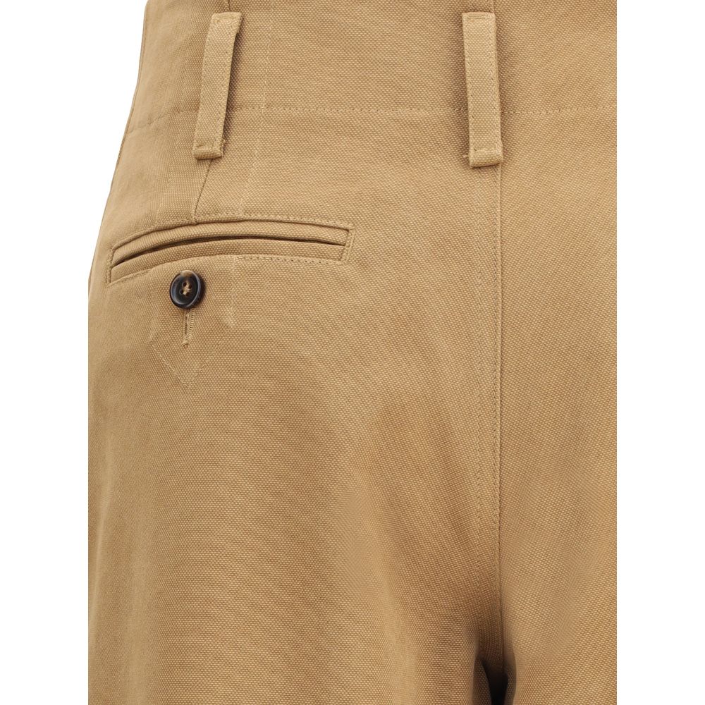 Chloé Beige Cotton Casual Pants