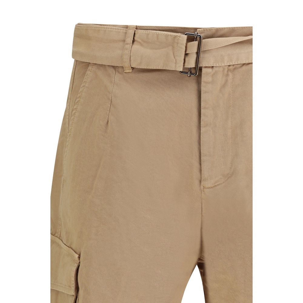 Laneus Beige Cotton Bermuda Shorts