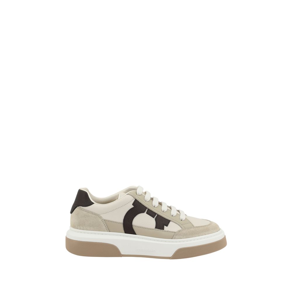 Ferragamo Multicolor Calf Leather Bos Taurus Platform Sneakers