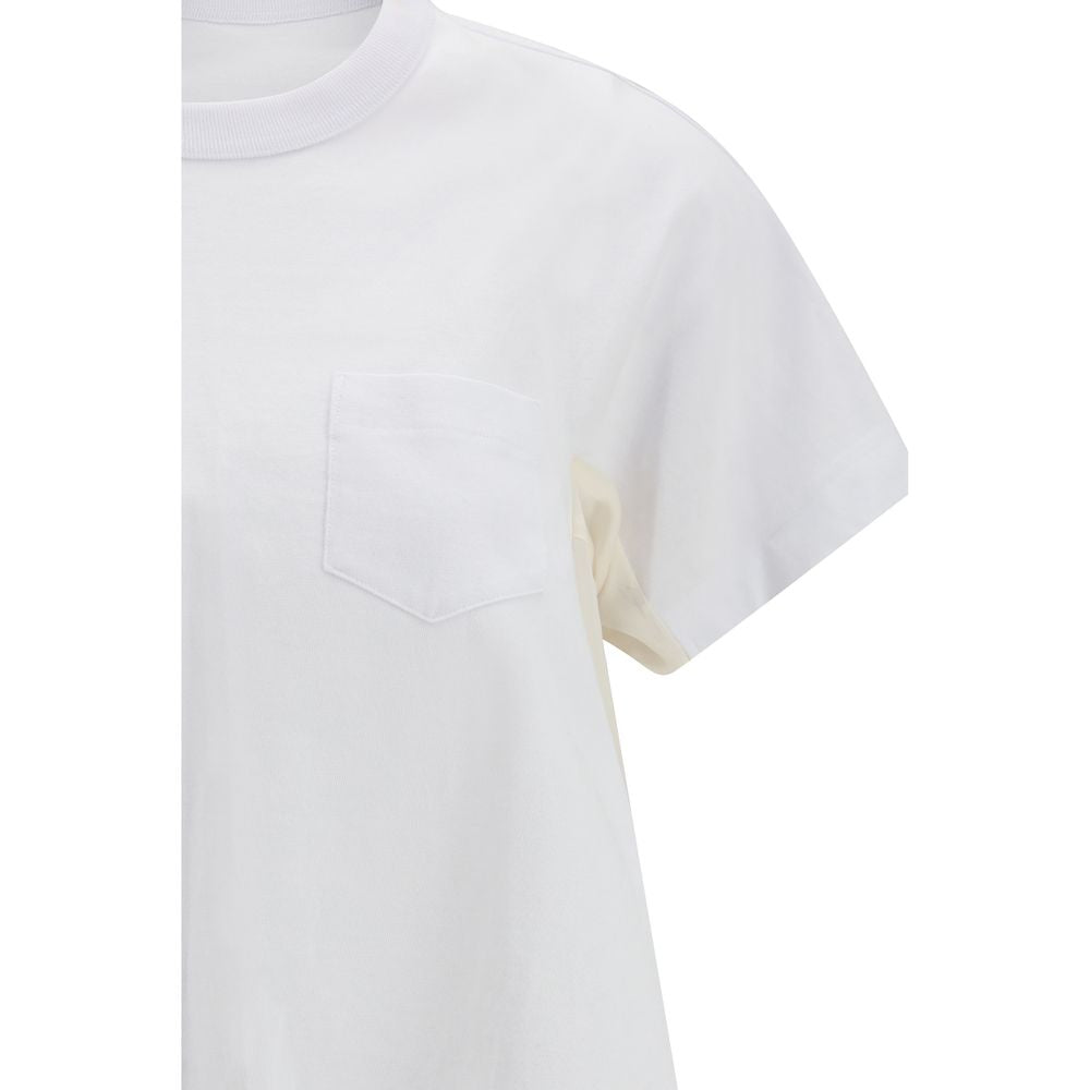 Sacai White Cotton T-Shirt