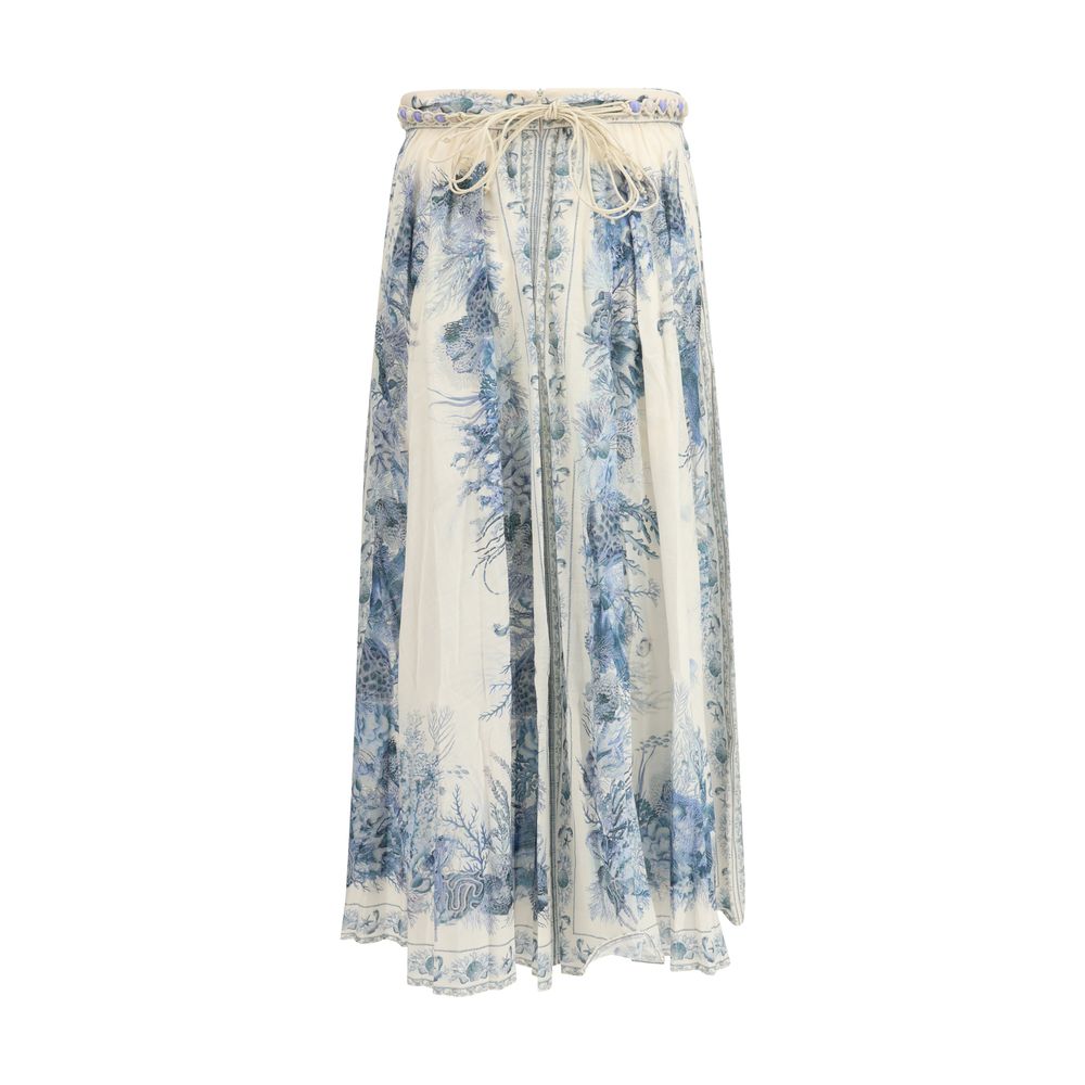 Zimmermann Multicolor Cotton Long Skirt