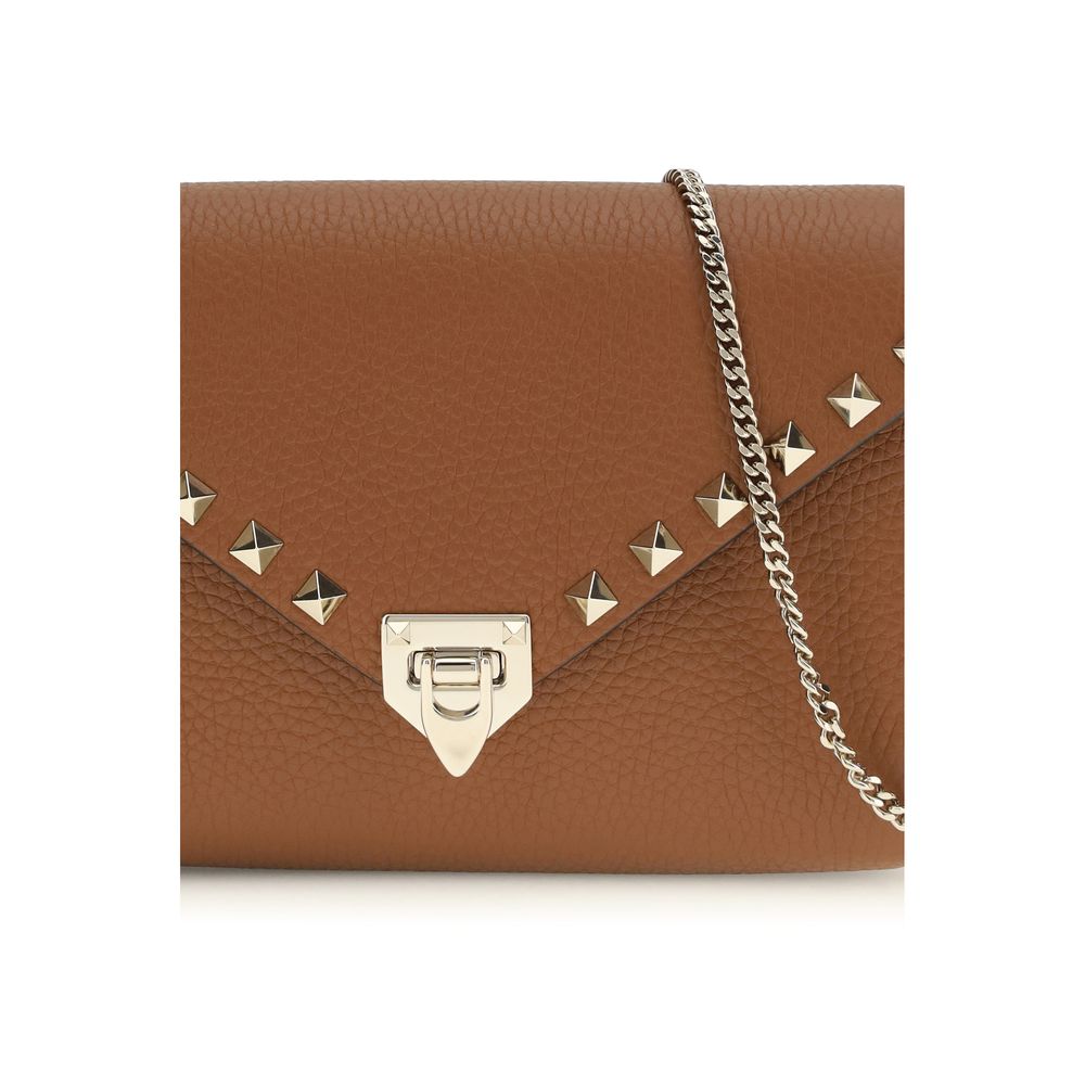 Valentino Garavani Brown Calf Leather Bos Taurus Wallet