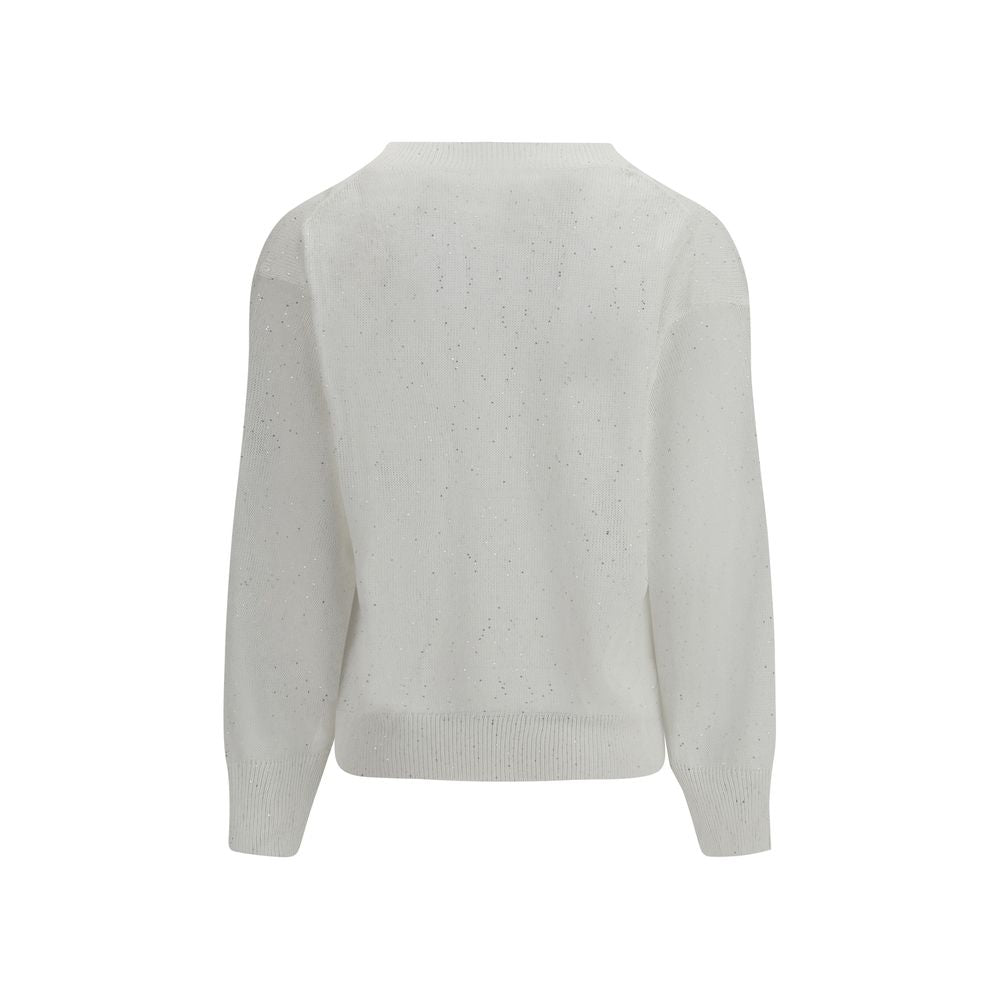Brunello Cucinelli White Linen Sweatshirt