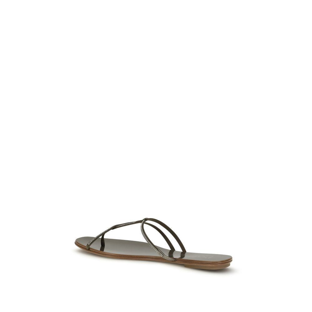 Pedro García Brown Calf Leather Bos Taurus Sandals