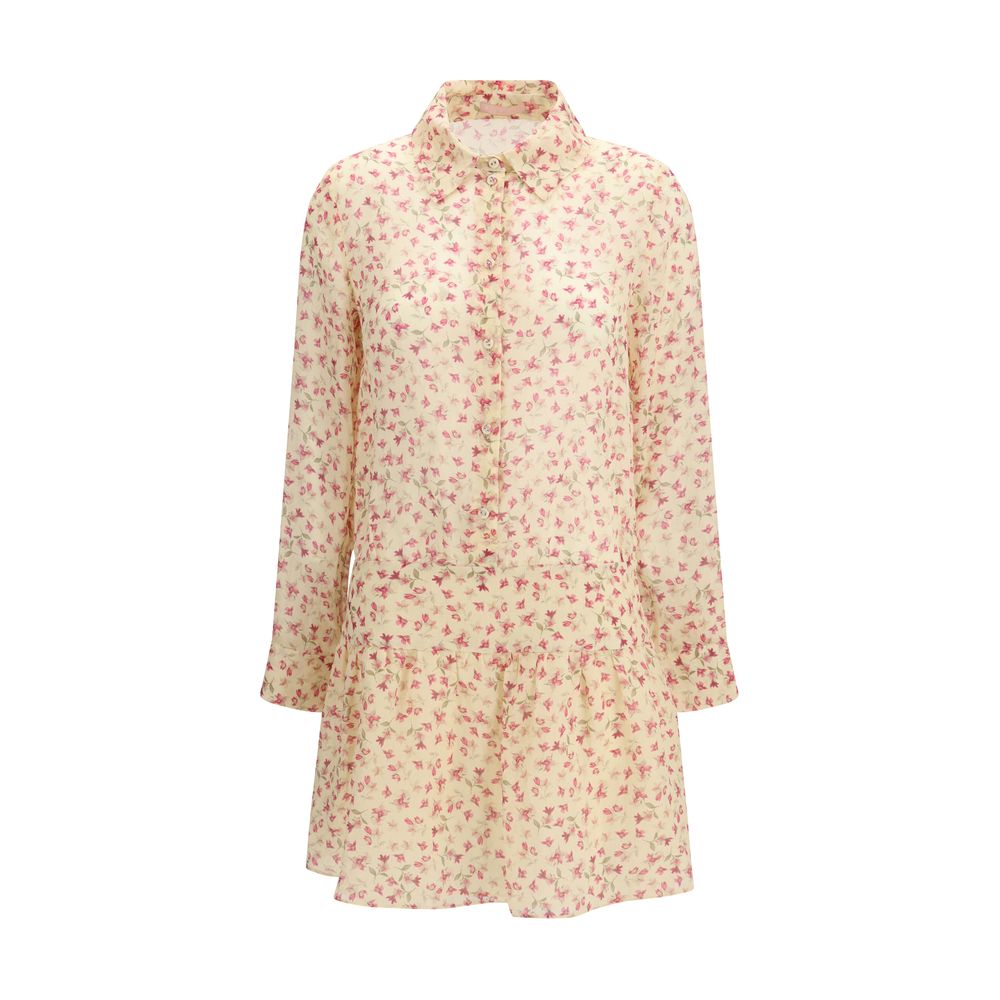 Kristina Ti Multicolor Ramie Casual Dress