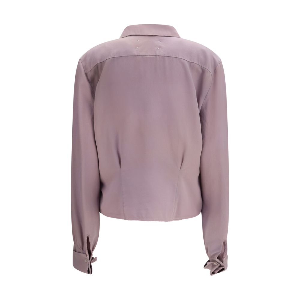 Maison Margiela Purple Silk Dress Shirt