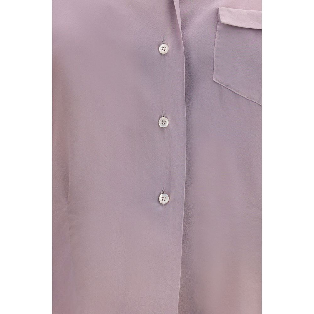 Maison Margiela Purple Silk Dress Shirt