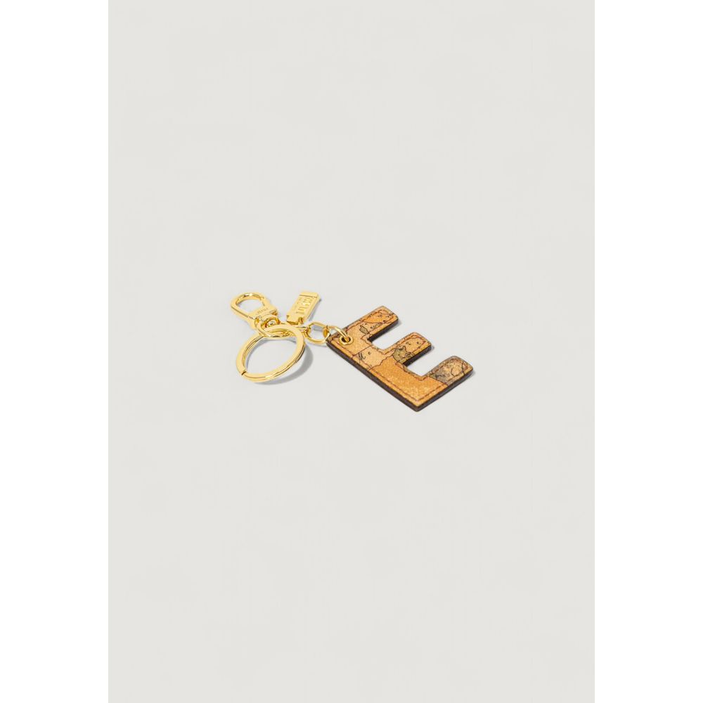 Alviero Martini Prima Classe Beige Leather Keychain