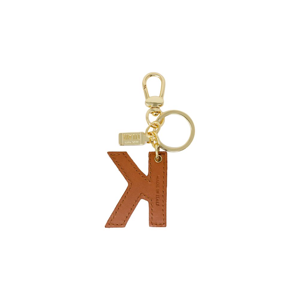 Alviero Martini Prima Classe Beige Cotton Keychain