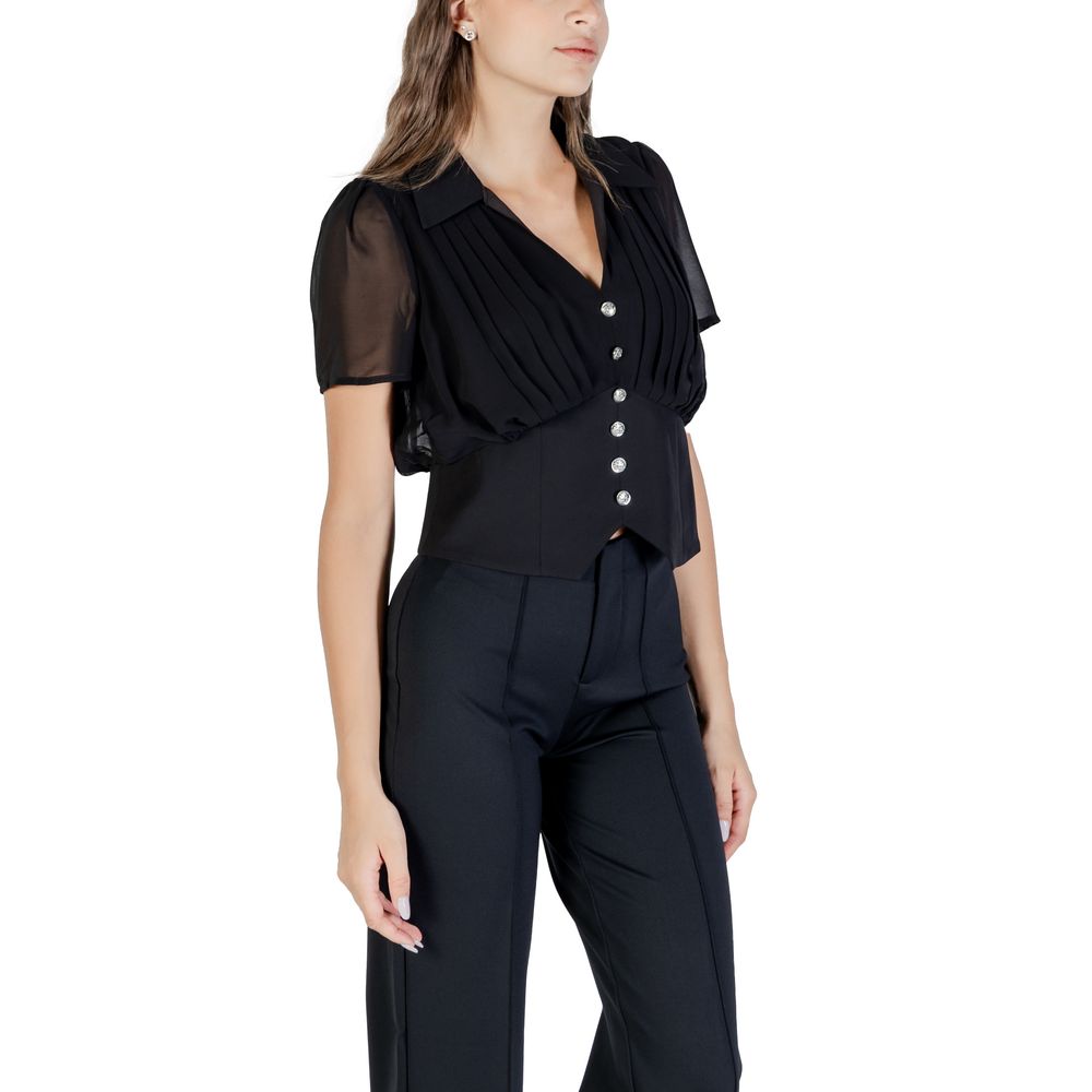 Morgan De Toi Black Polyester Shortsleeve Shirt
