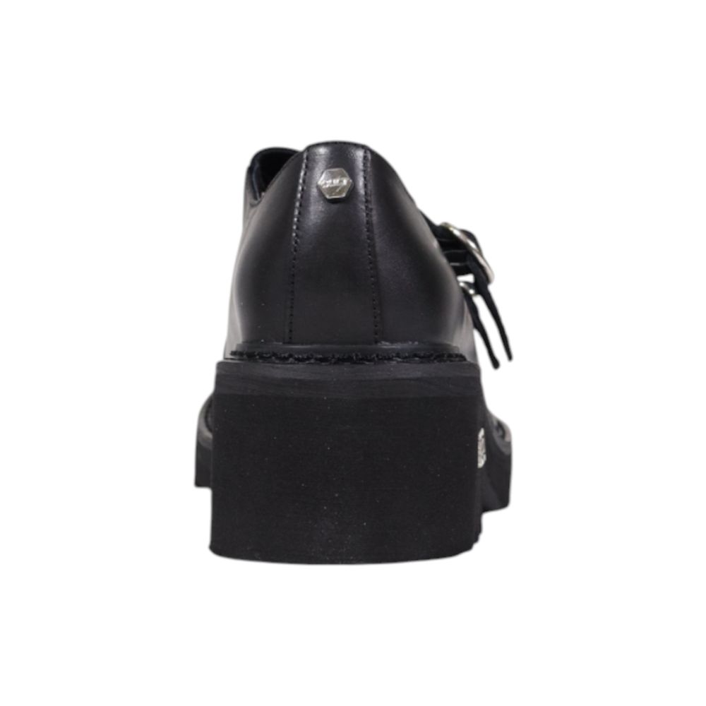 Cult Black Leather Platform Pumps