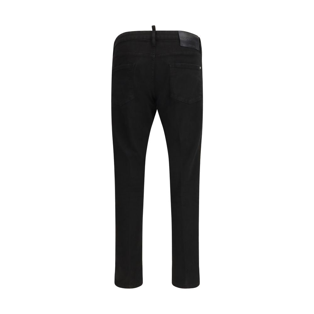 Dsquared² Black Cotton Slim Fit Jeans