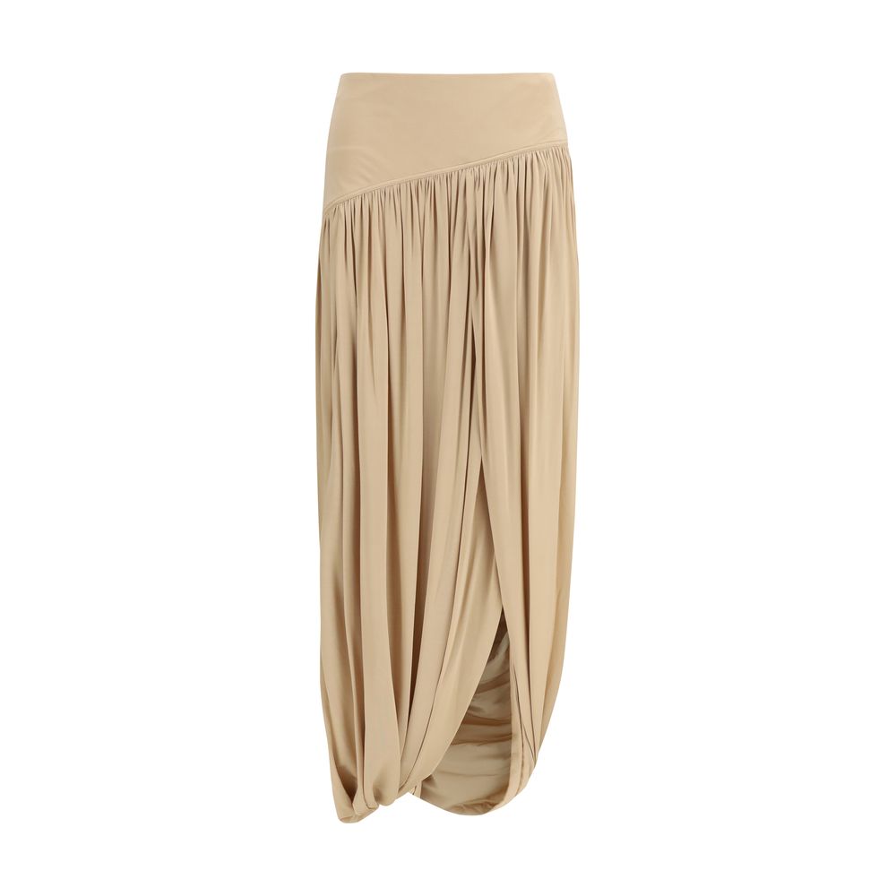 Ferragamo Beige Viscose Long Skirt