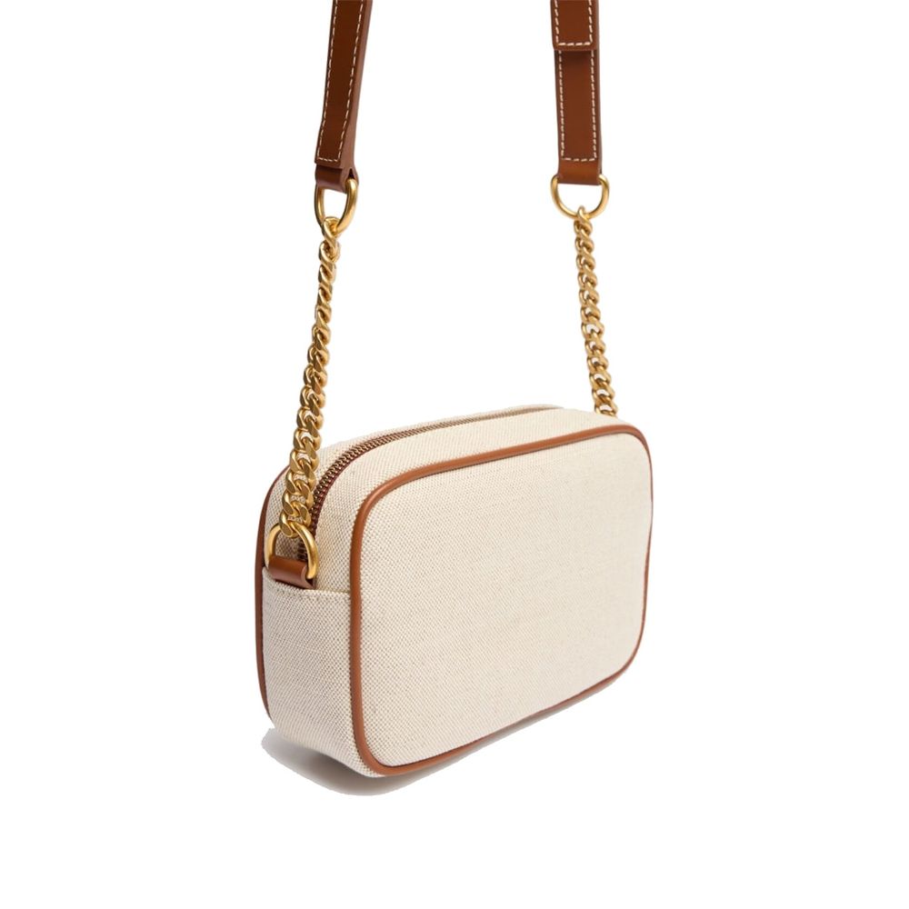 Balmain Brown Cotton Shoulder Bag