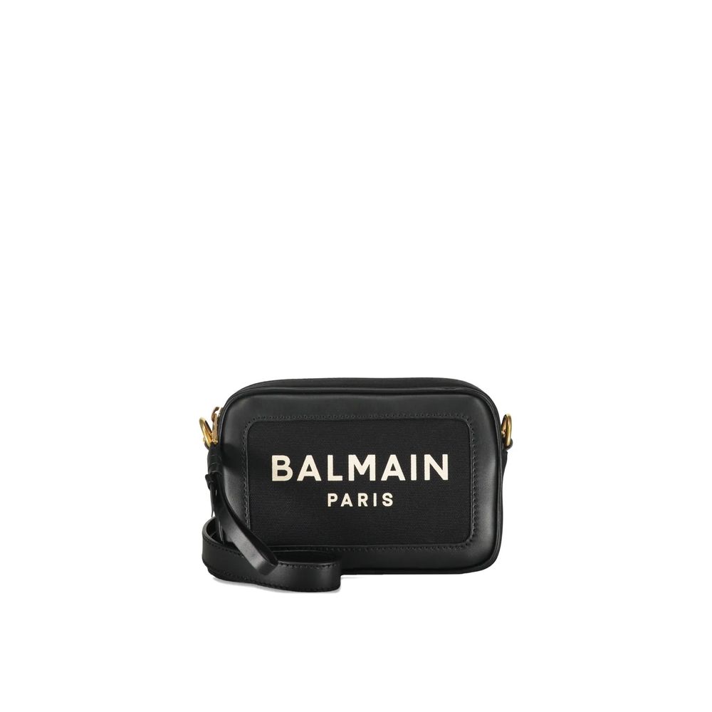 Balmain Black Cotton Shoulder Bag