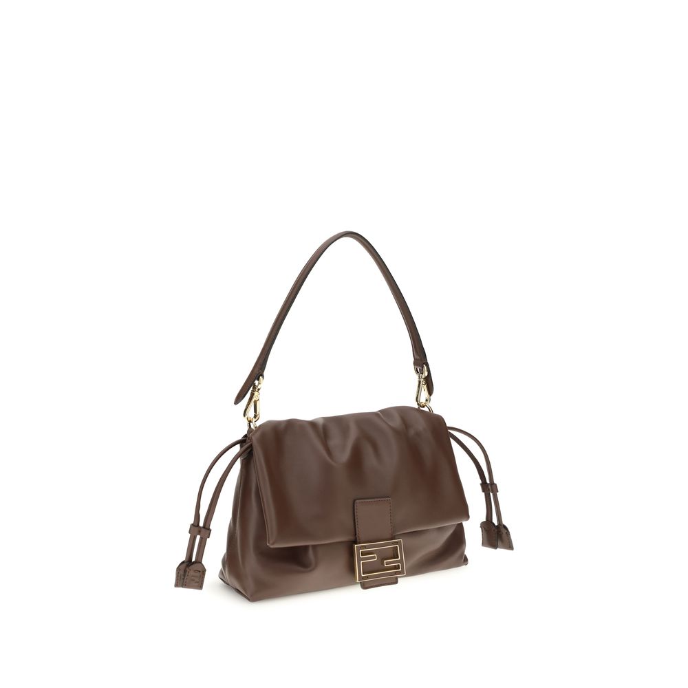 Fendi Brown Calf Leather Bos Taurus Shoulder Bag