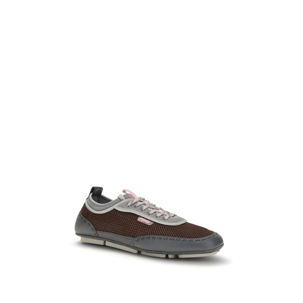 Fendi Multicolor Calf Leather Bos Taurus Athletic Sneakers