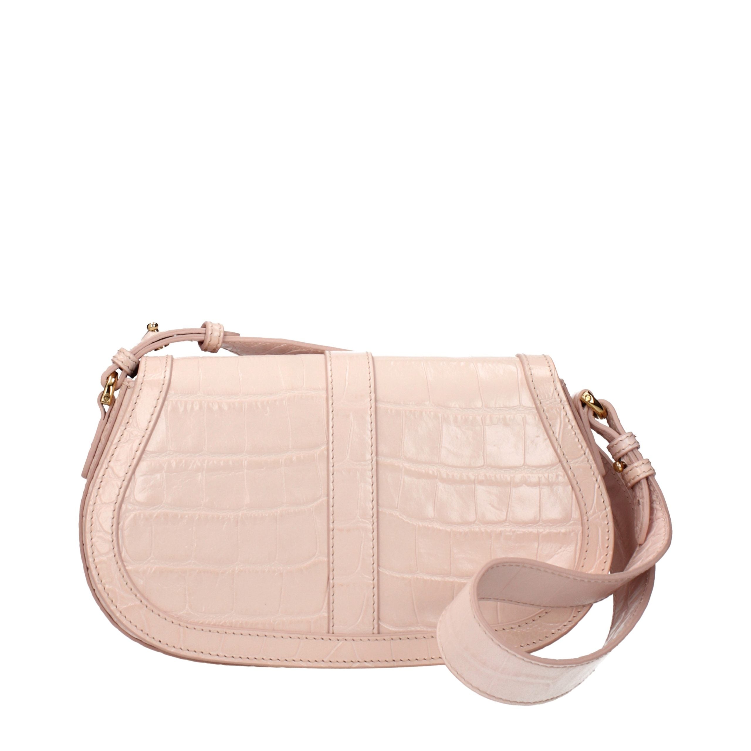 Versace Pink Leather Shoulder Bag
