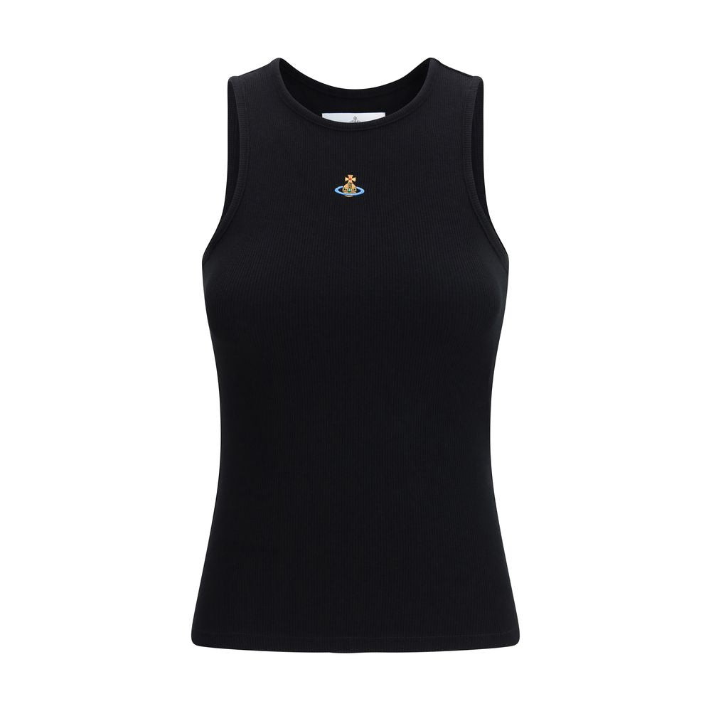 Vivienne Westwood Black Cotton Sleeveles T-Shirt