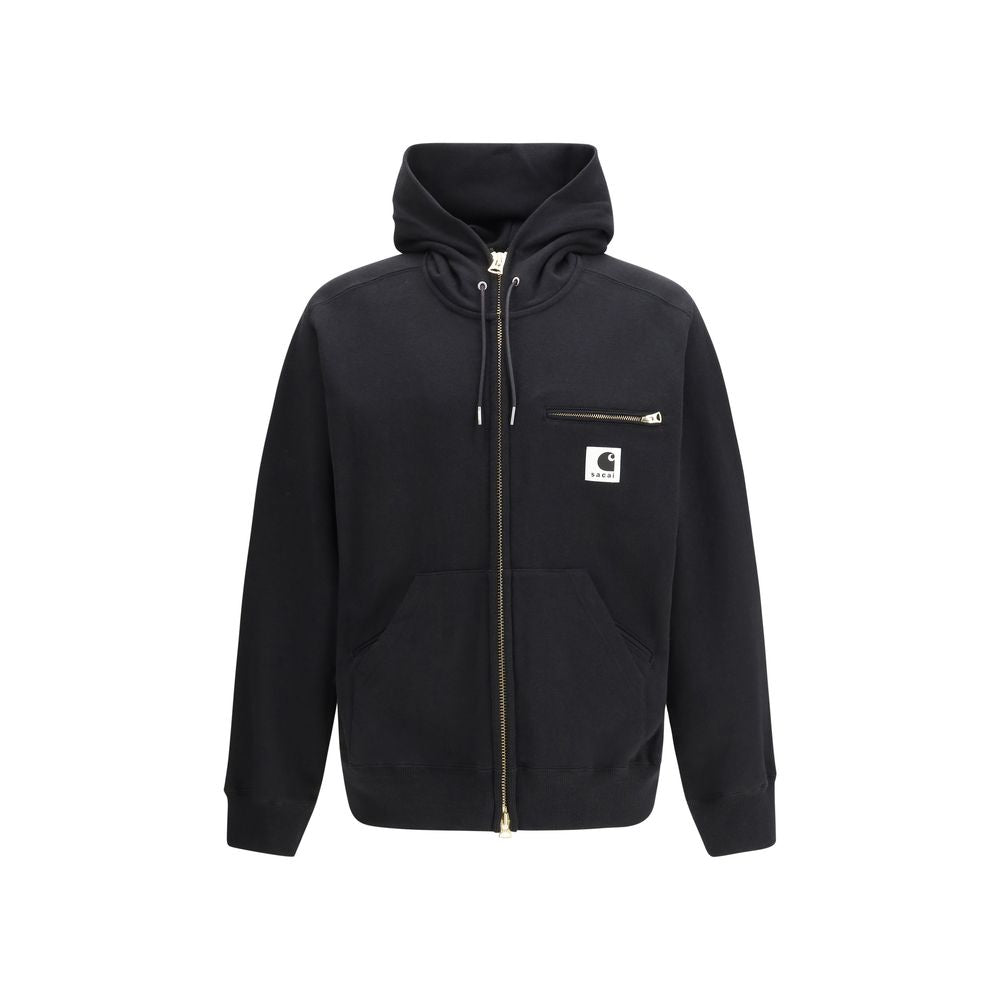 Sacai Black Cotton Sweatshirt