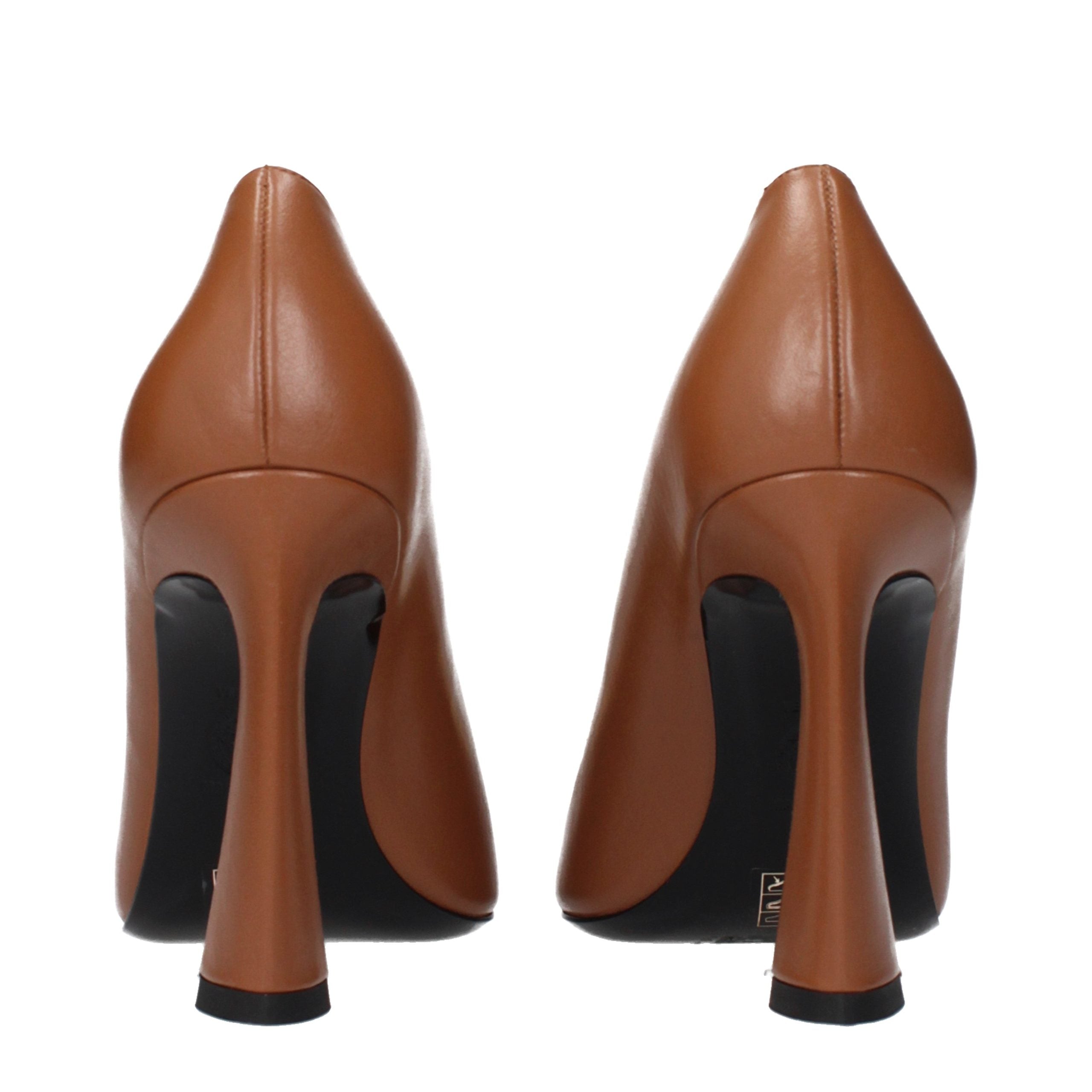 Versace Brown Leather High Heel Pumps