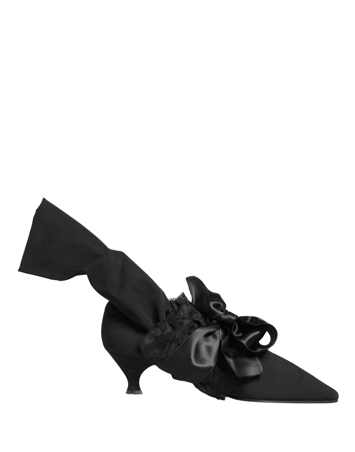 Dolce & Gabbana Black Suede Mid Calf Boots Shoes