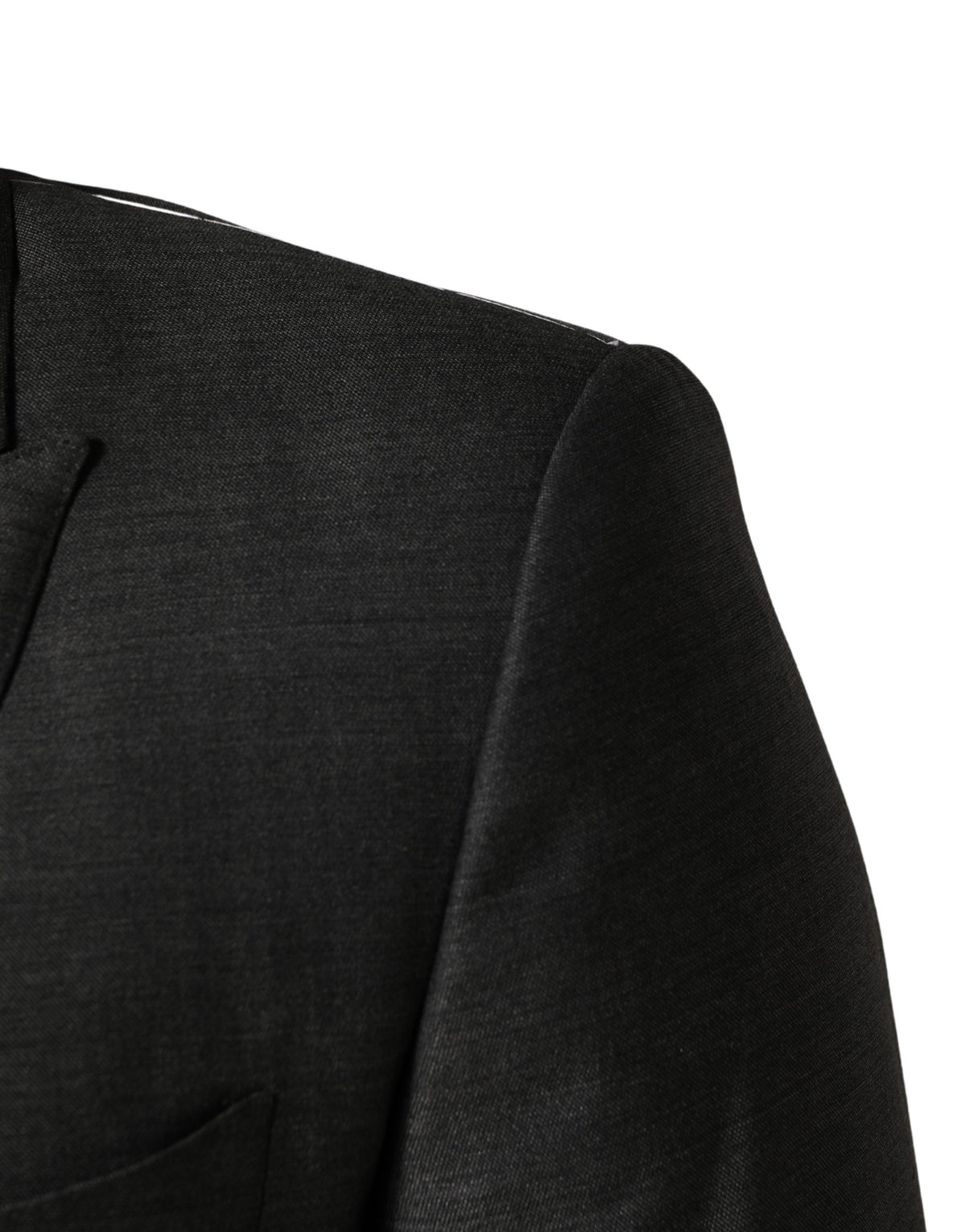 Dolce & Gabbana Dark Gray Wool Slim Fit Coat Jacket Blazer