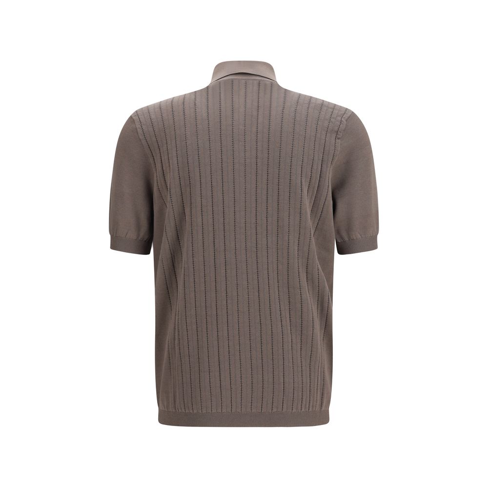 Brunello Cucinelli Brown Cotton Shortsleeve Shirt