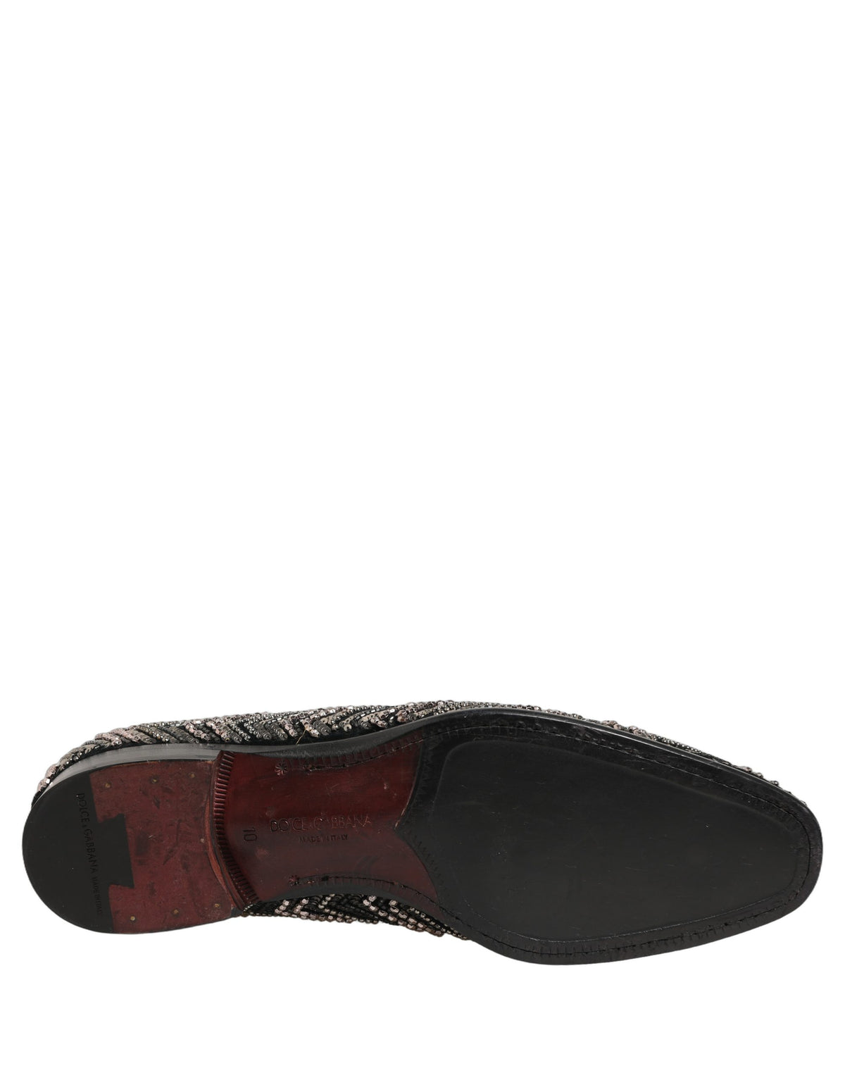 Dolce & Gabbana Black Velvet Floral Embellished Loafers Shoes