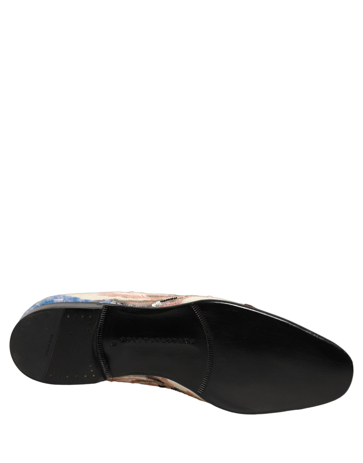 Dolce & Gabbana Multicolor Sequin Embroidered Loafers Shoes
