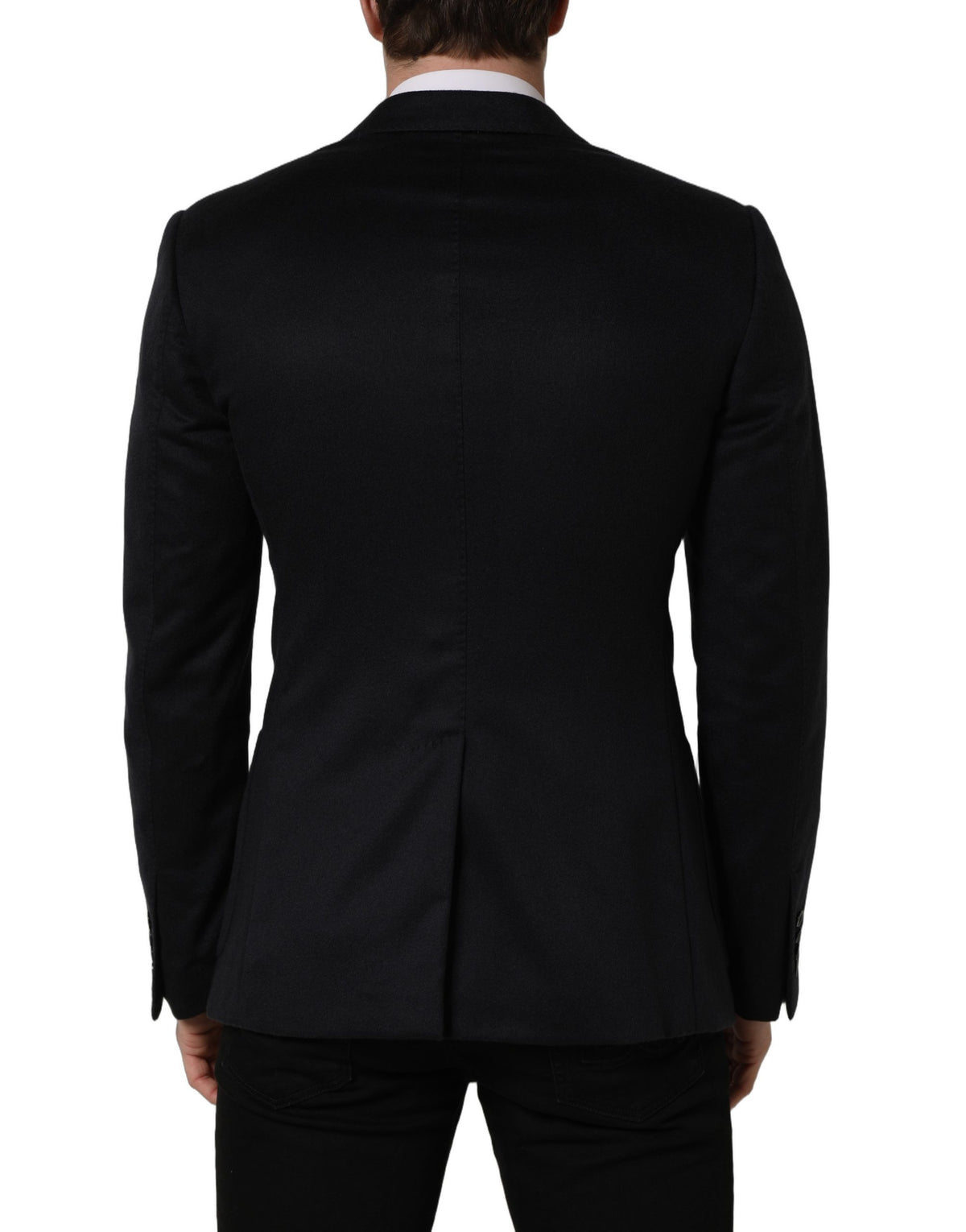 Dolce & Gabbana Blue Cashmere Single Breasted Blazer Jacket